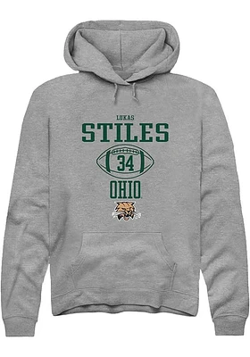 Lukas Stiles  Rally Ohio Bobcats Mens Graphite NIL Sport Icon Long Sleeve Hoodie