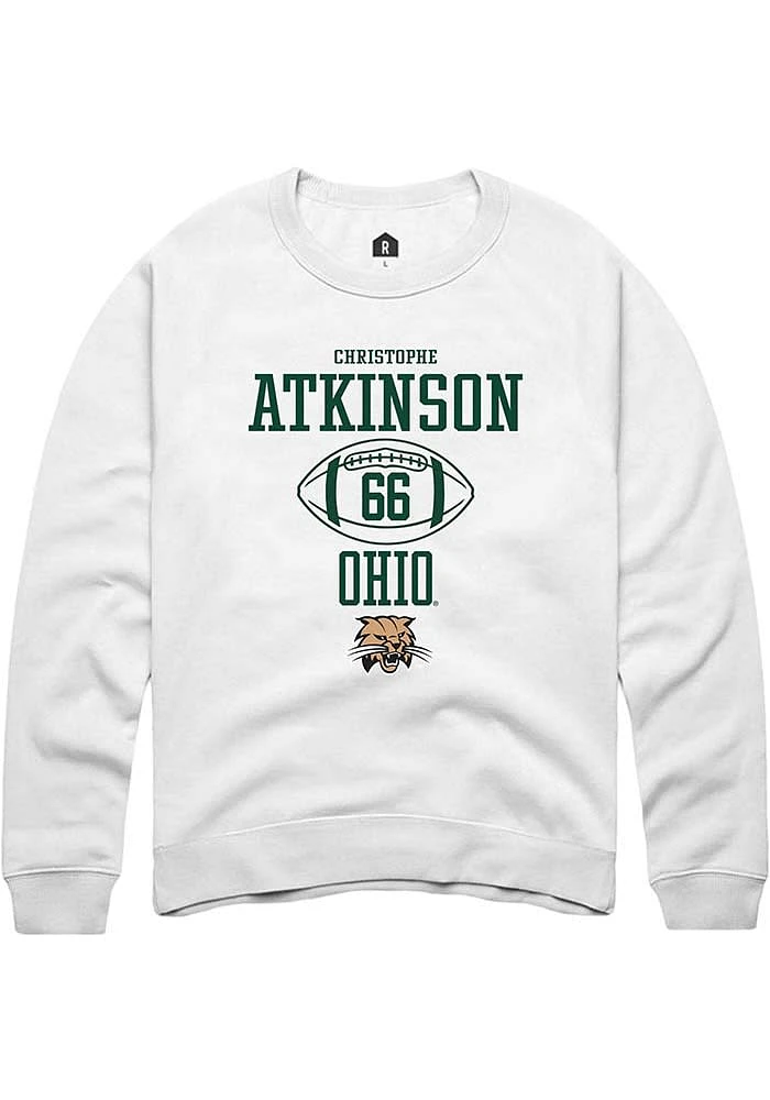 Christophe Atkinson Rally Ohio Bobcats Mens NIL Sport Icon Long Sleeve Crew Sweatshirt