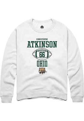 Christophe Atkinson Rally Ohio Bobcats Mens NIL Sport Icon Long Sleeve Crew Sweatshirt