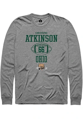 Christophe Atkinson  Ohio Bobcats Graphite Rally NIL Sport Icon Long Sleeve T Shirt