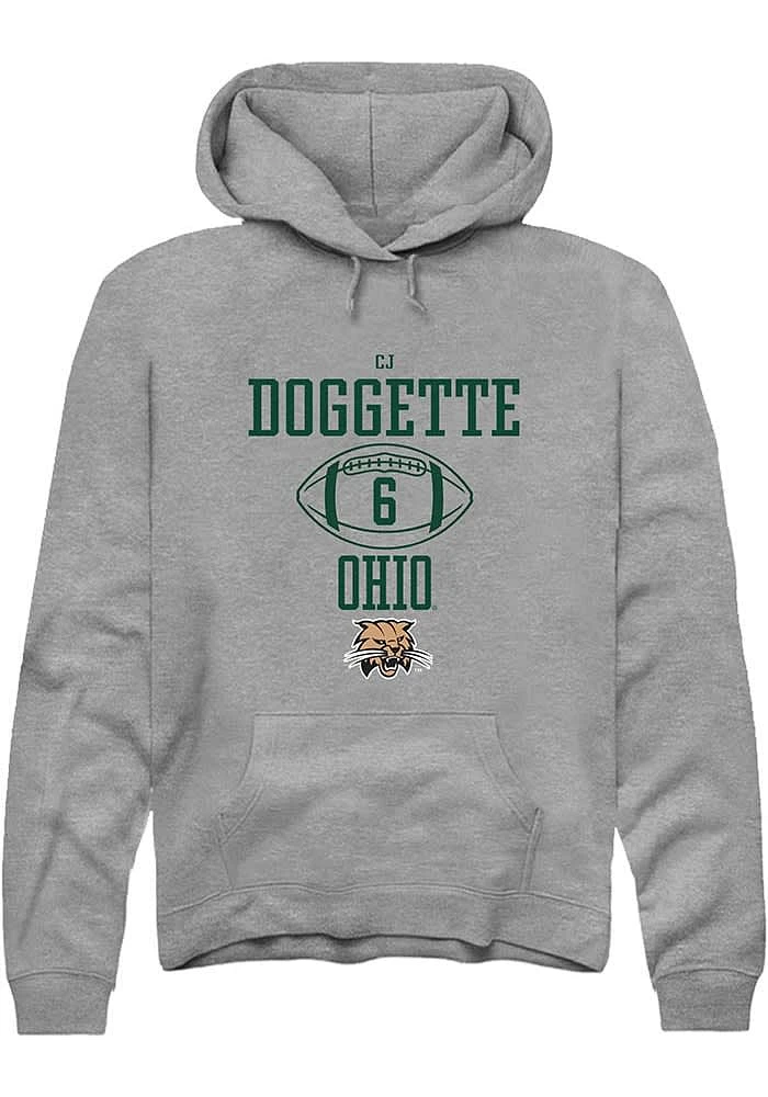 CJ Doggette  Rally Ohio Bobcats Mens Graphite NIL Sport Icon Long Sleeve Hoodie