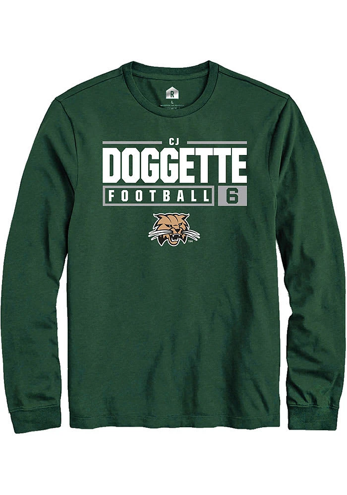 CJ Doggette Ohio Bobcats Rally NIL Stacked Box Long Sleeve T Shirt