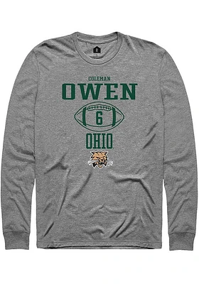 Coleman Owen  Ohio Bobcats Graphite Rally NIL Sport Icon Long Sleeve T Shirt