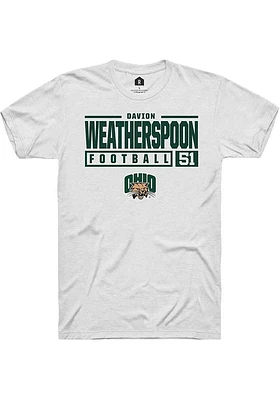 Davion Weatherspoon Ohio Bobcats Rally NIL Stacked Box Short Sleeve T Shirt