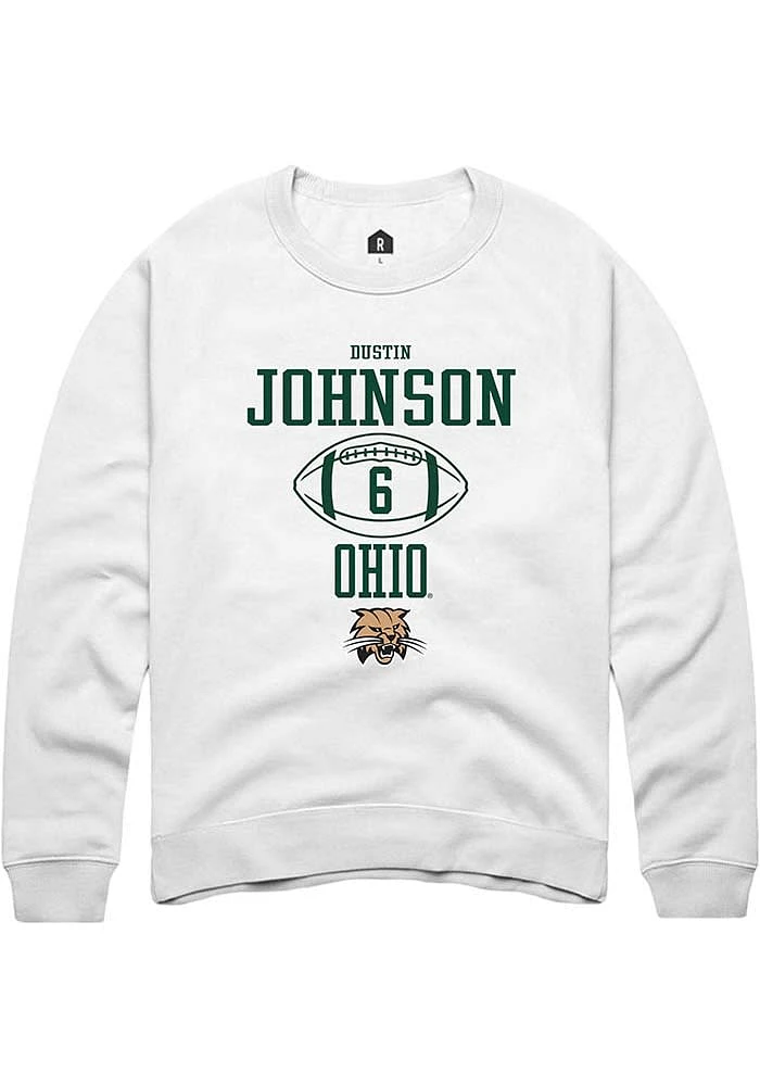 Dustin Johnson Rally Ohio Bobcats Mens NIL Sport Icon Long Sleeve Crew Sweatshirt