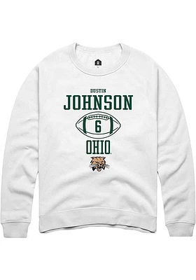 Dustin Johnson Rally Ohio Bobcats Mens NIL Sport Icon Long Sleeve Crew Sweatshirt