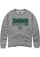 Dustin Johnson  Rally Ohio Bobcats Mens Graphite NIL Stacked Box Long Sleeve Crew Sweatshirt