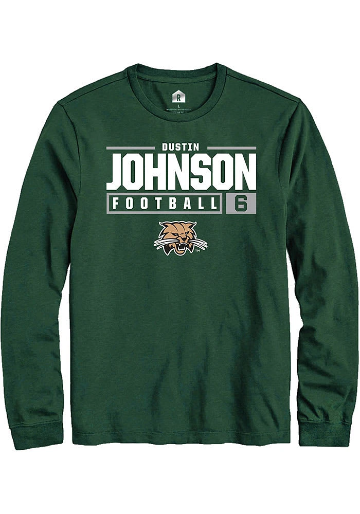 Dustin Johnson Ohio Bobcats Rally NIL Stacked Box Long Sleeve T Shirt