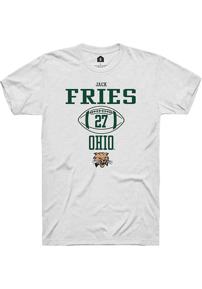 Jack Fries Ohio Bobcats Rally NIL Sport Icon Short Sleeve T Shirt