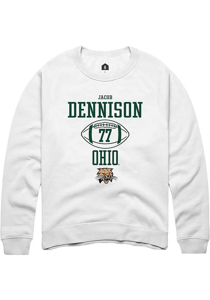 Jacob Dennison Rally Ohio Bobcats Mens NIL Sport Icon Long Sleeve Crew Sweatshirt