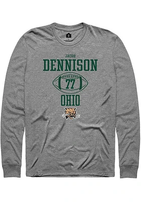 Jacob Dennison  Ohio Bobcats Graphite Rally NIL Sport Icon Long Sleeve T Shirt