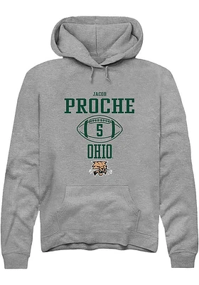 Jacob Proche  Rally Ohio Bobcats Mens Graphite NIL Sport Icon Long Sleeve Hoodie