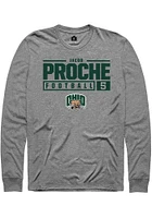 Jacob Proche  Ohio Bobcats Graphite Rally NIL Stacked Box Long Sleeve T Shirt