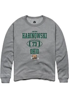 Joseph Habinowski  Rally Ohio Bobcats Mens Graphite NIL Sport Icon Long Sleeve Crew Sweatshirt