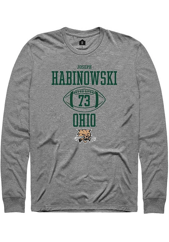 Joseph Habinowski  Ohio Bobcats Graphite Rally NIL Sport Icon Long Sleeve T Shirt