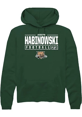 Joseph Habinowski Rally Ohio Bobcats Mens NIL Stacked Box Long Sleeve Hoodie