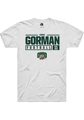 Kobi Gorman Ohio Bobcats Rally NIL Stacked Box Short Sleeve T Shirt