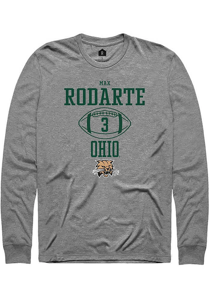 Max Rodarte  Ohio Bobcats Graphite Rally NIL Sport Icon Long Sleeve T Shirt