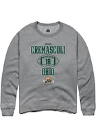 Miles Cremascoli  Rally Ohio Bobcats Mens Graphite NIL Sport Icon Long Sleeve Crew Sweatshirt