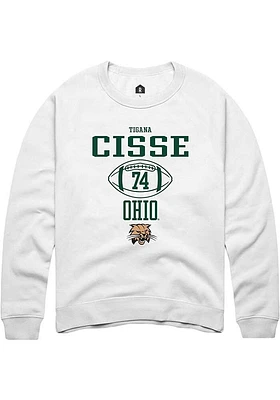 Tigana Cisse Rally Ohio Bobcats Mens NIL Sport Icon Long Sleeve Crew Sweatshirt