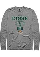 Tigana Cisse  Ohio Bobcats Graphite Rally NIL Sport Icon Long Sleeve T Shirt