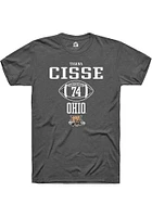 Tigana Cisse  Ohio Bobcats Dark Grey Rally NIL Sport Icon Short Sleeve T Shirt