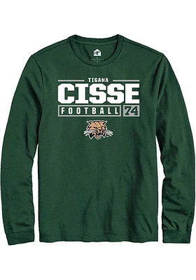 Tigana Cisse Ohio Bobcats Rally NIL Stacked Box Long Sleeve T Shirt