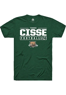 Tigana Cisse Ohio Bobcats Rally NIL Stacked Box Short Sleeve T Shirt