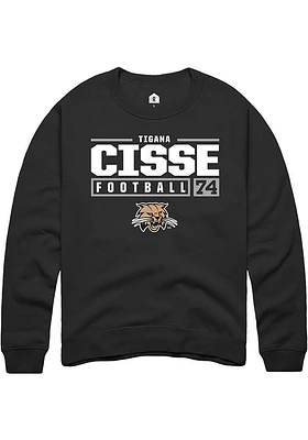 Tigana Cisse Rally Ohio Bobcats Mens NIL Stacked Box Long Sleeve Crew Sweatshirt