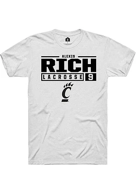 Alexis Rich Cincinnati Bearcats Rally NIL Stacked Box Short Sleeve T Shirt