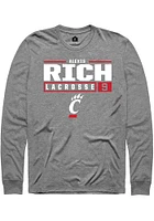 Alexis Rich  Cincinnati Bearcats Graphite Rally NIL Stacked Box Long Sleeve T Shirt