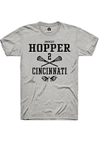 Brinley Hopper  Cincinnati Bearcats Ash Rally NIL Sport Icon Short Sleeve T Shirt