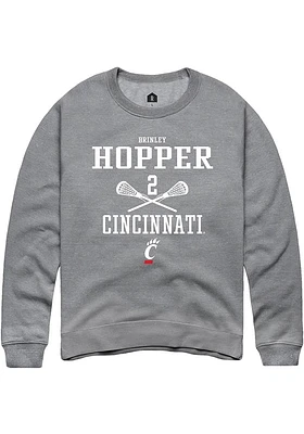 Brinley Hopper  Rally Cincinnati Bearcats Mens Graphite NIL Sport Icon Long Sleeve Crew Sweatshi..