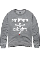 Brinley Hopper  Rally Cincinnati Bearcats Mens Graphite NIL Sport Icon Long Sleeve Crew Sweatshi..