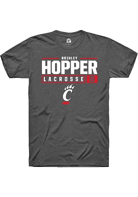 Brinley Hopper  Cincinnati Bearcats Dark Grey Rally NIL Stacked Box Short Sleeve T Shirt