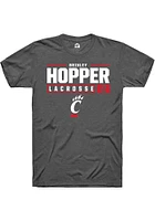 Brinley Hopper  Cincinnati Bearcats Dark Grey Rally NIL Stacked Box Short Sleeve T Shirt