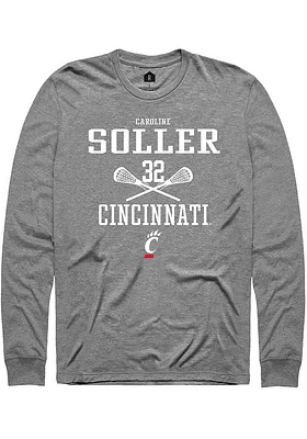 Caroline Soller  Cincinnati Bearcats Graphite Rally NIL Sport Icon Long Sleeve T Shirt