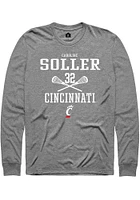 Caroline Soller  Cincinnati Bearcats Graphite Rally NIL Sport Icon Long Sleeve T Shirt