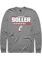 Caroline Soller  Cincinnati Bearcats Graphite Rally NIL Stacked Box Long Sleeve T Shirt