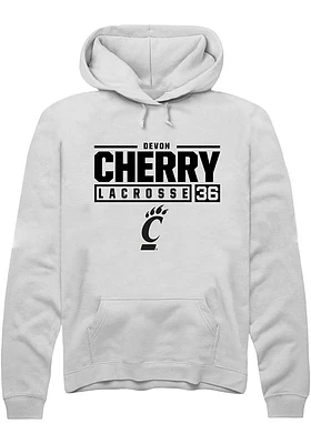 Devon Cherry Rally Cincinnati Bearcats Mens NIL Stacked Box Long Sleeve Hoodie