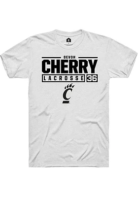 Devon Cherry Cincinnati Bearcats Rally NIL Stacked Box Short Sleeve T Shirt