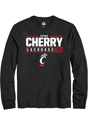 Devon Cherry Cincinnati Bearcats Rally NIL Stacked Box Long Sleeve T Shirt