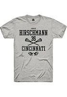 Grace Hirschmann  Cincinnati Bearcats Ash Rally NIL Sport Icon Short Sleeve T Shirt