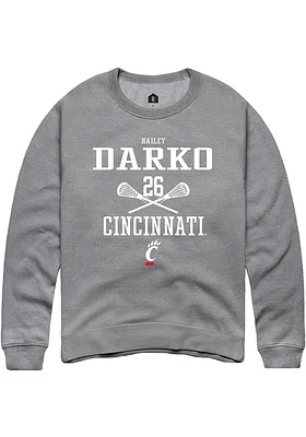 Hailey Darko  Rally Cincinnati Bearcats Mens Graphite NIL Sport Icon Long Sleeve Crew Sweatshirt