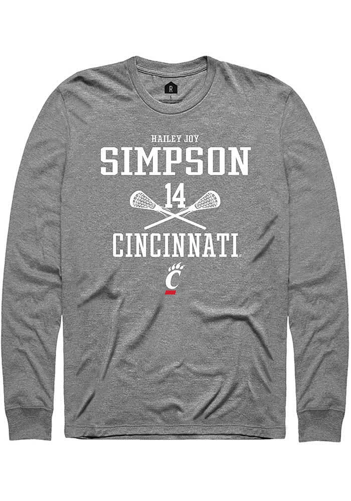 Hailey Joy Simpson  Cincinnati Bearcats Graphite Rally NIL Sport Icon Long Sleeve T Shirt