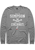 Hailey Joy Simpson  Cincinnati Bearcats Graphite Rally NIL Sport Icon Long Sleeve T Shirt