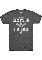 Hailey Joy Simpson  Cincinnati Bearcats Dark Grey Rally NIL Sport Icon Short Sleeve T Shirt