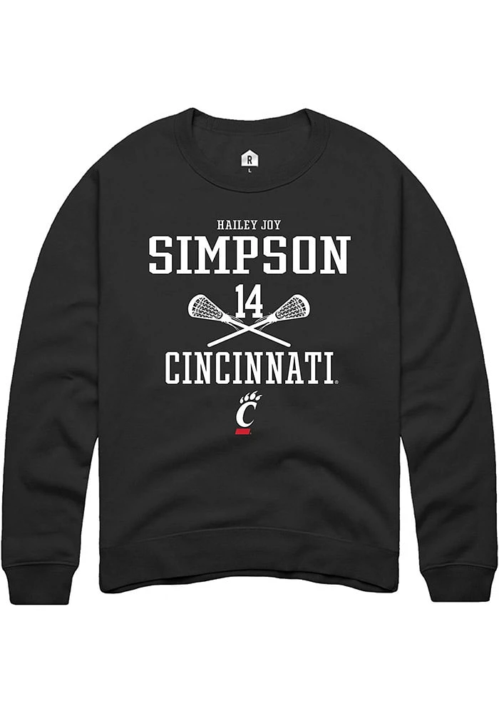 Hailey Joy Simpson Rally Cincinnati Bearcats Mens NIL Sport Icon Long Sleeve Crew Sweatsh