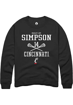 Hailey Joy Simpson Rally Cincinnati Bearcats Mens NIL Sport Icon Long Sleeve Crew Sweatsh