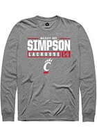 Hailey Joy Simpson  Cincinnati Bearcats Graphite Rally NIL Stacked Box Long Sleeve T Shirt